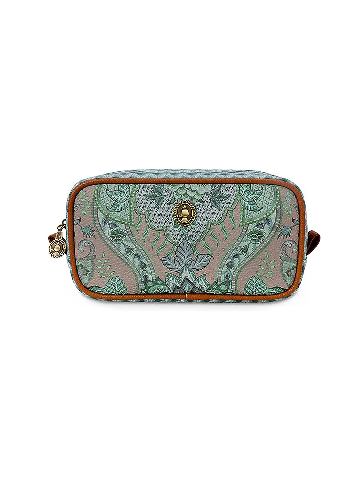 PIP STUDIO | Kosmetiktasche KYOTO FESTIVAL 20x10,5x7cm dark pink | hellgrün